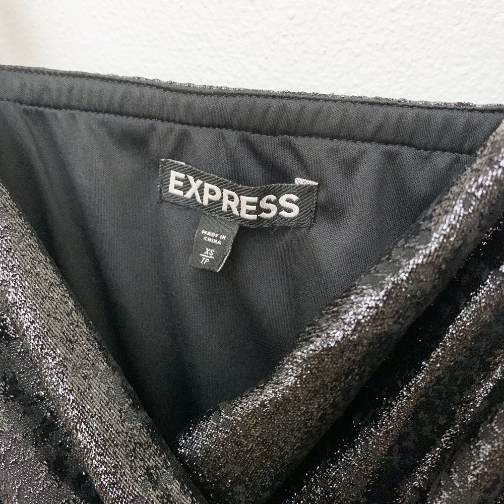 Express - Black High Low Sparkle Dress - Picture 6 of 6